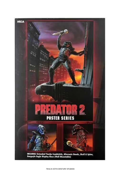 Vista posterior caja Figura Predator 2 City Hunter NECA Poster Series