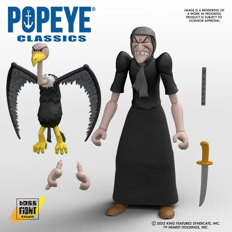 Popeye Classics Sea Hag and Vulture Action Figure set