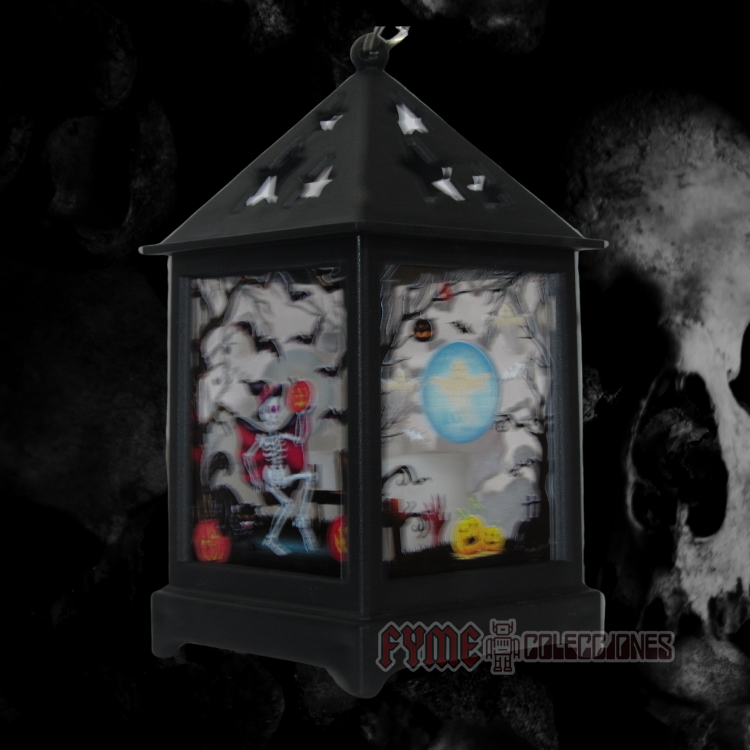 Mini Farol Cuadrado Diseño Calavera