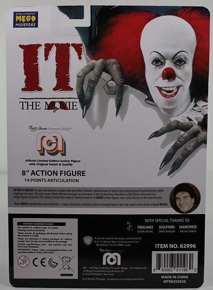 IT (1990) Burnt Pennywise Mego Figura