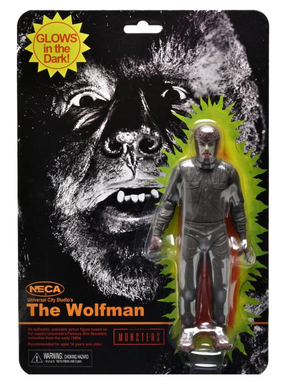 Universal Monsters Retro Glow-In-The-Dark The Wolfman Figura Neca
