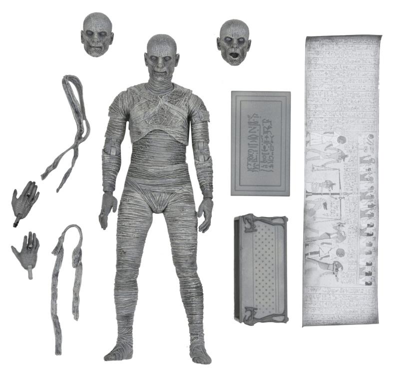 Universal Monsters Ultimate Mummy (Black & White) Figura Neca