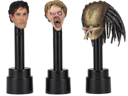 Action Figure Head Display Stand (Black) Three-Pack