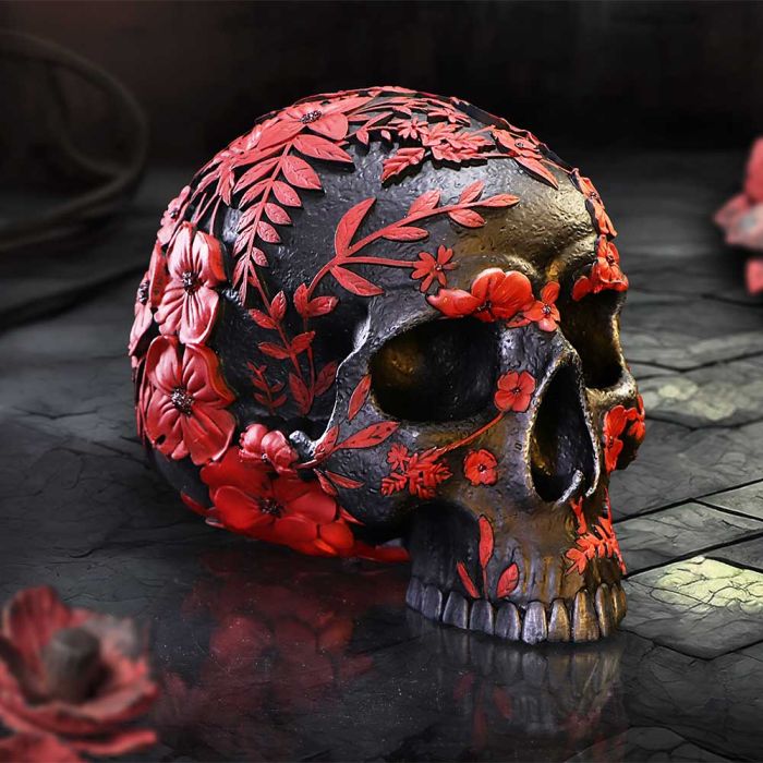 Age of Opium Poppy Skull 18.5cm