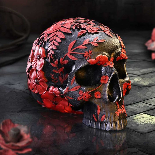 Age of Opium Poppy Skull 18.5cm