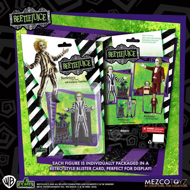 Beetlejuice 5 Points Beetlejuice (Striped Suit) Figura Acción