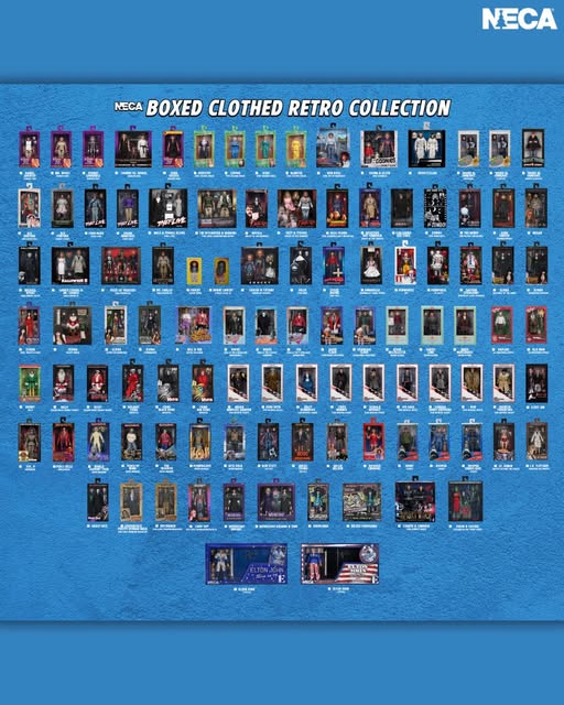 Guía visual de Figuras Clothed Neca (Retro Box)