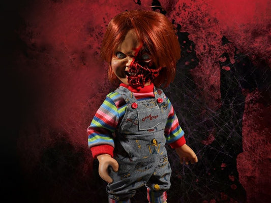 Child's Play 3 Mezco Designer Series Talking Pizza Face Chucky