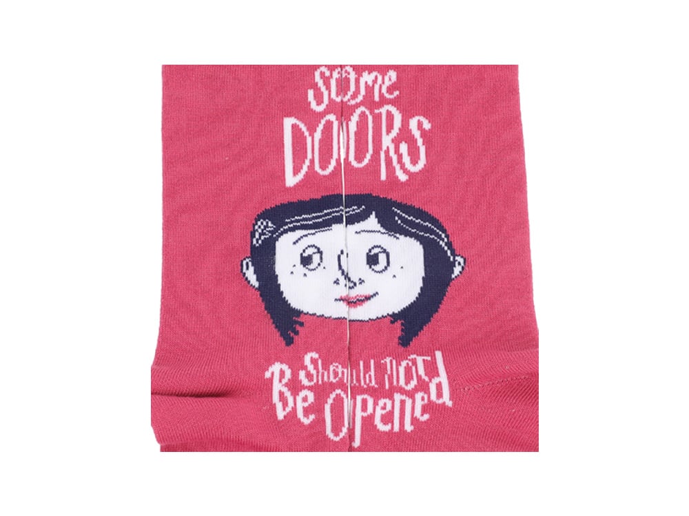 Coraline Mixed Icons Womens Casual Crew Socks 5-Pack