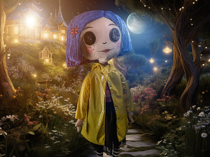 Coraline with Button Eyes Life-Sized Plush