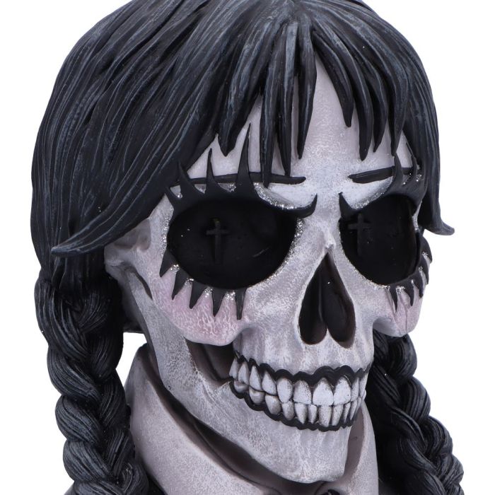 Dark Glare Gothic School Girl Skull 16cm