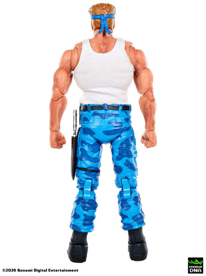 Vista posterior de Figura Bill Rizer Contra (NES) Premium DNA