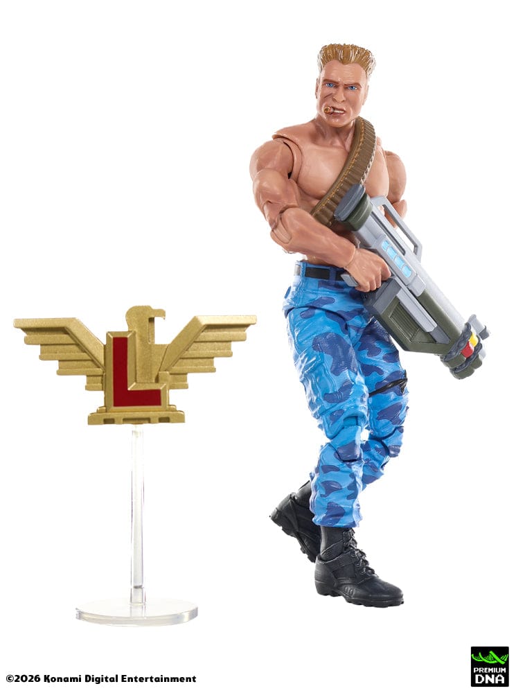 Icon L Badge con arma de Figura Bill Rizer Contra (NES) Premium DNA