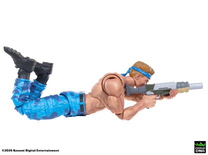 Postura en piso con ataque de Figura Bill Rizer Contra (NES) Premium DNA