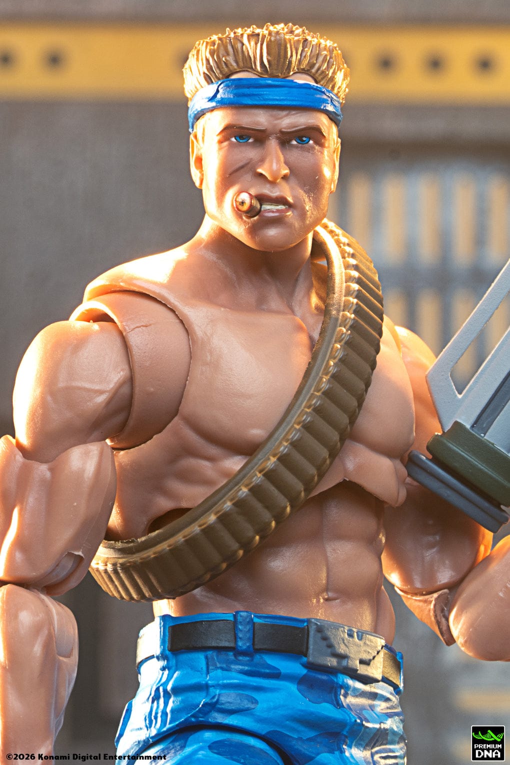 Vista de rostro de Figura Bill Rizer Contra (NES) Premium DNA