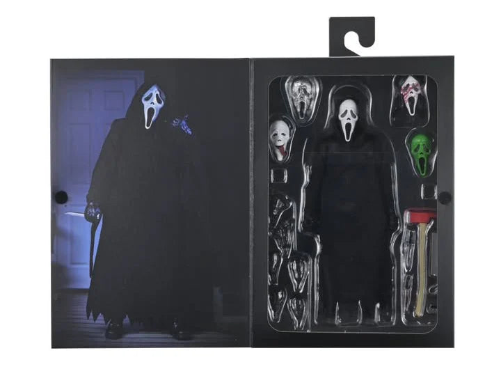 Vista frontal interna caja Figura Ghost Face Ultimate NECA