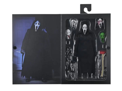 Vista frontal interna caja Figura Ghost Face Ultimate NECA