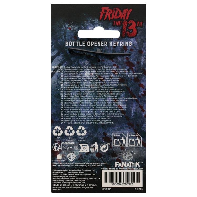 Friday the 13th Hockey Mask Bottle Opener Keyring