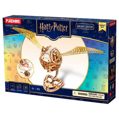 Vista frontal caja Kit Construccion Snitch Dorada Harry Potter Pantasy