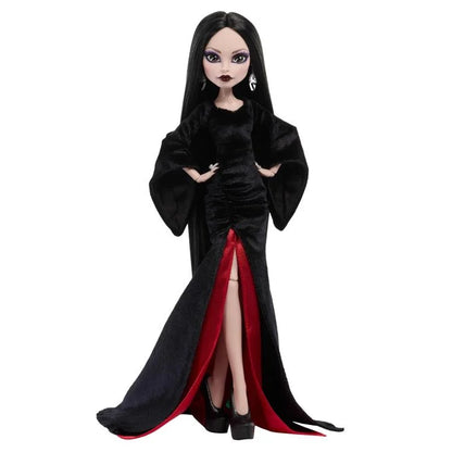 Vista frontal completa Muñeca Morticia Addams Monster High Wednesday Mattel
