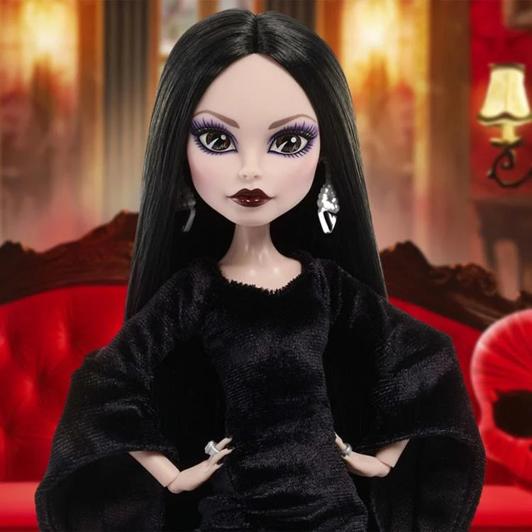 Brazos en cintura Muñeca Morticia Addams Monster High Wednesday Mattel