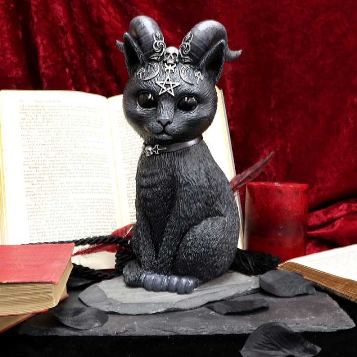 Pawzuph Horned Occult Cat Figurine 26.5cm