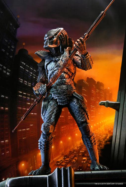 Postura de agarre con dos manos de lanza Figura Predator 2 City Hunter NECA Poster Series