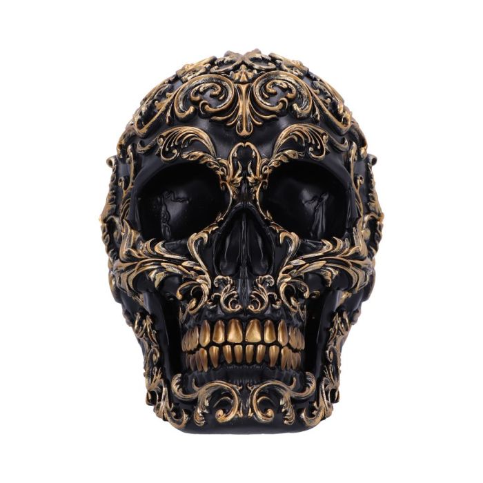 Renaissance Black and Gold Skull 19cm