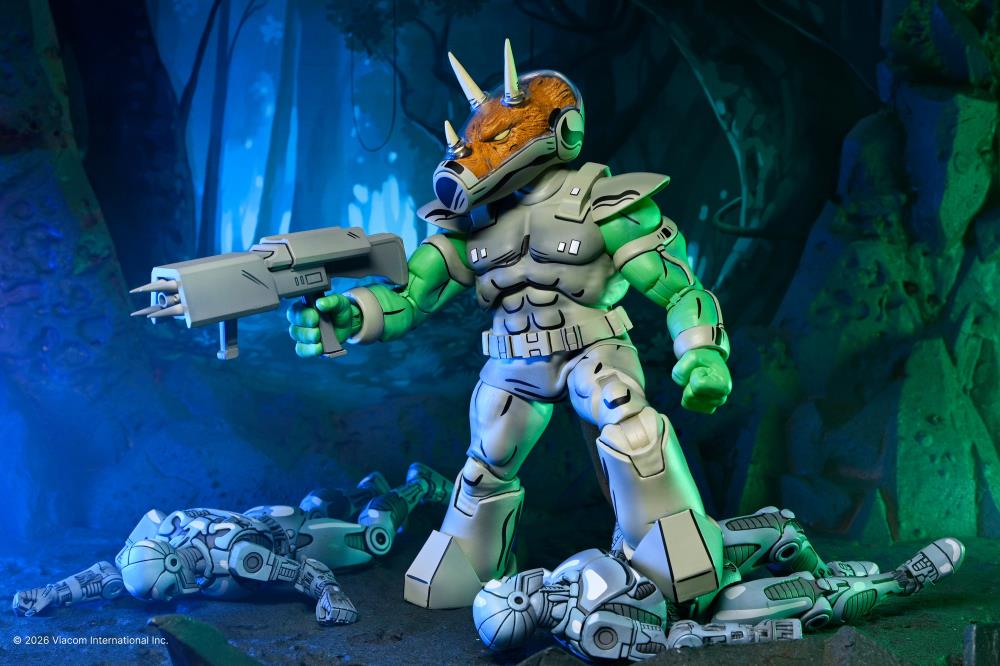 Teenage Mutant Ninja Turtles Shock Commando Triceraton (Mirage Comics) Action Figure