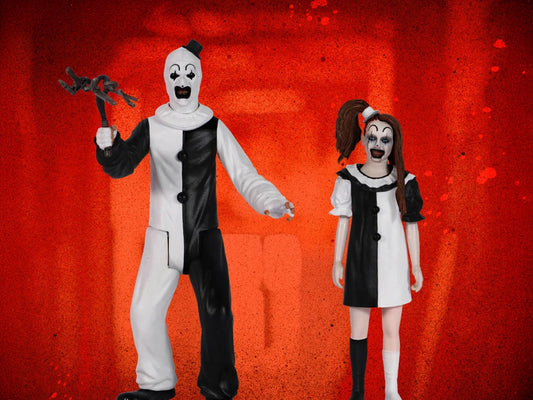 Terrifier 2 - 5 Points Art the Clown & Little Pale Girl Set of 2 Action Figures