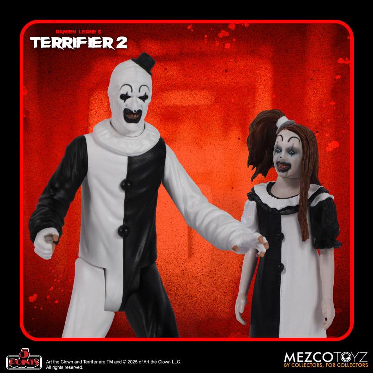 Terrifier 2 - 5 Points Art the Clown & Little Pale Girl Set of 2 Action Figures