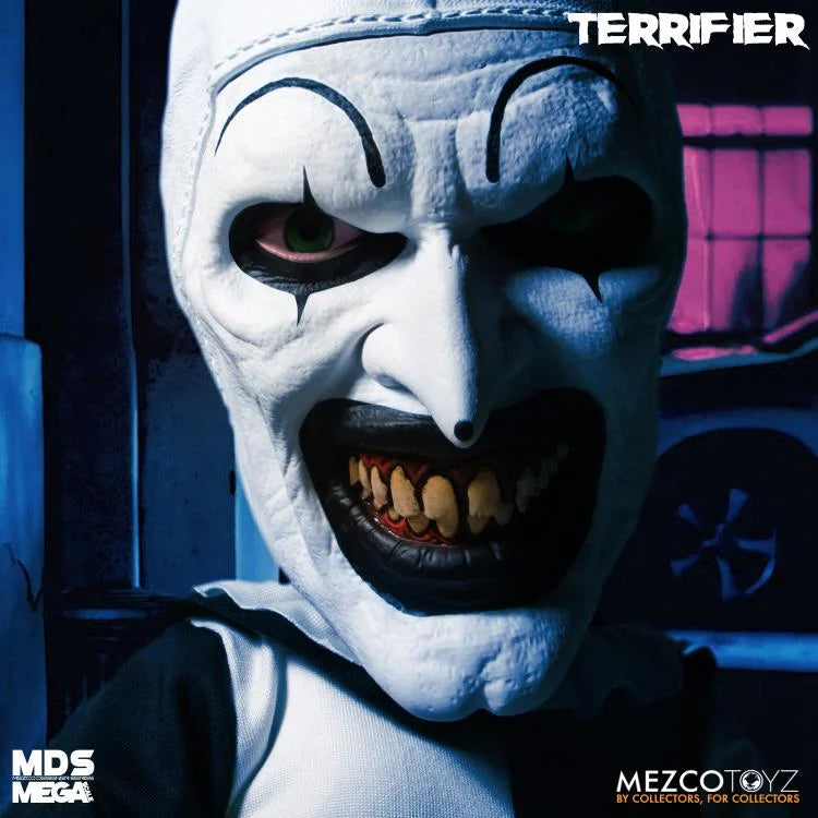 Terrifier Mezco Designer Series Mega Scale Art the Clown con Sonido