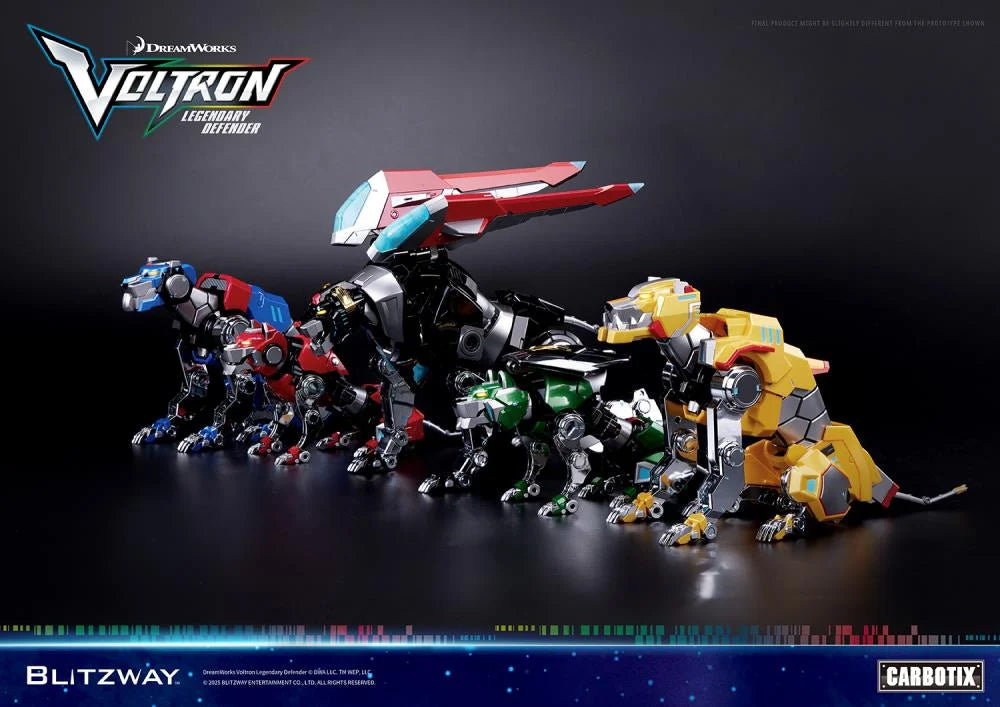 Cinco Lions de Figura Voltron Legendary Defender Blitzway Carbotix