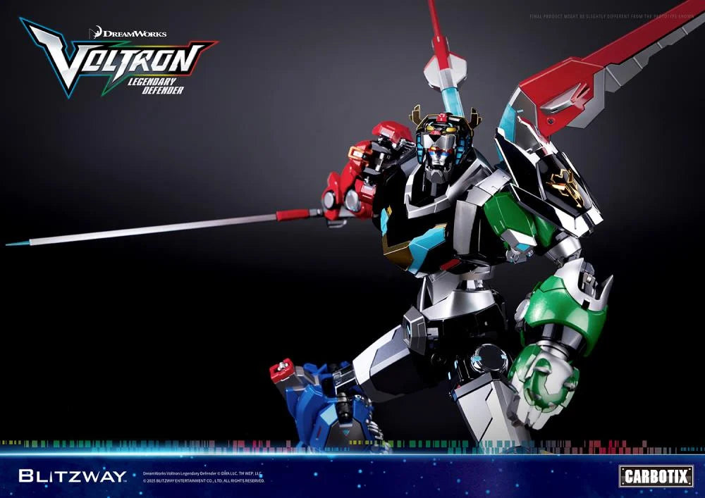 Postura de ataque de Figura Voltron Legendary Defender Blitzway Carbotix