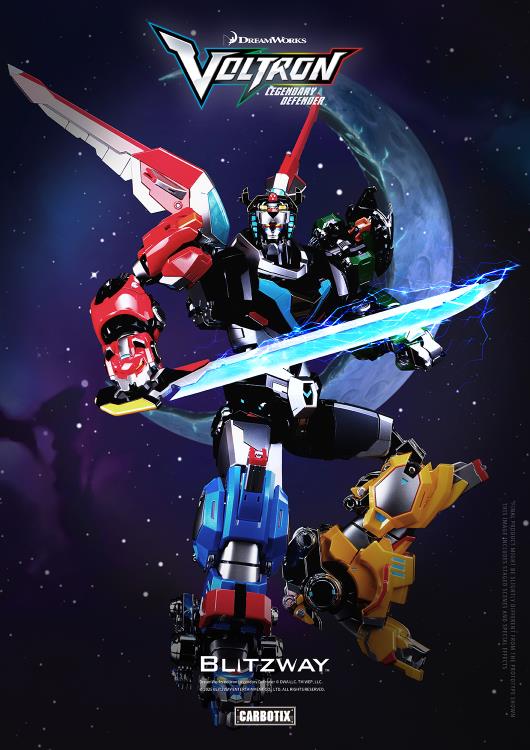 Vista frontal completa de Figura Voltron Legendary Defender Blitzway Carbotix