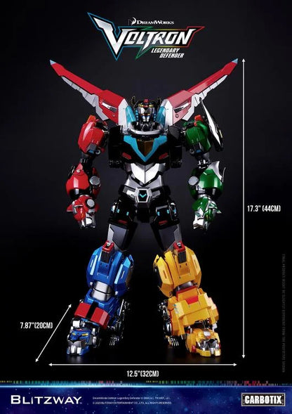 Medidas y tamaño de Figura Voltron Legendary Defender Blitzway Carbotix