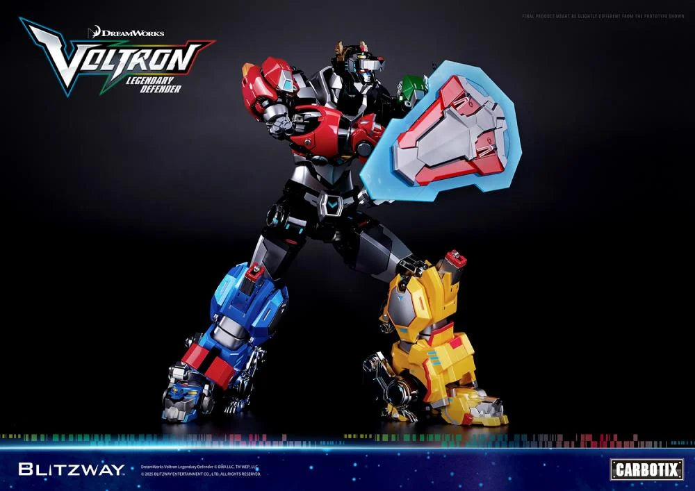 Postura de defensa de Figura Voltron Legendary Defender Blitzway Carbotix