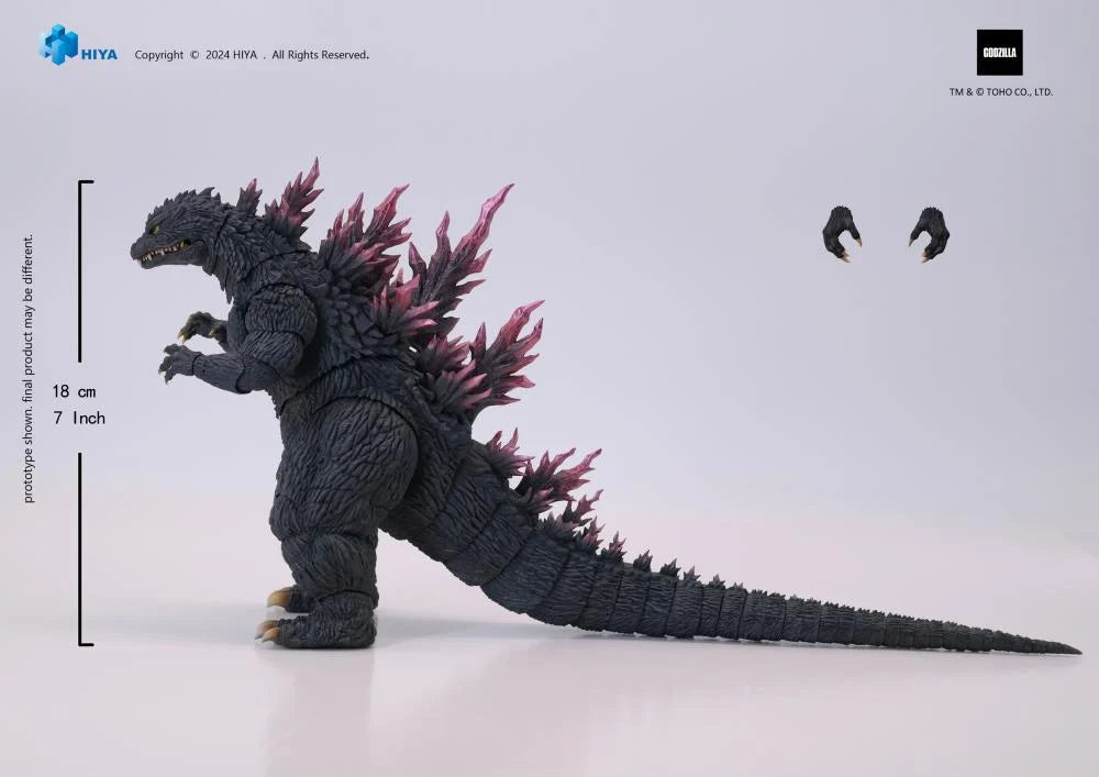 Accesorios completos y dimensiones de Figura de acción Godzilla 2000 Millennium Hiya