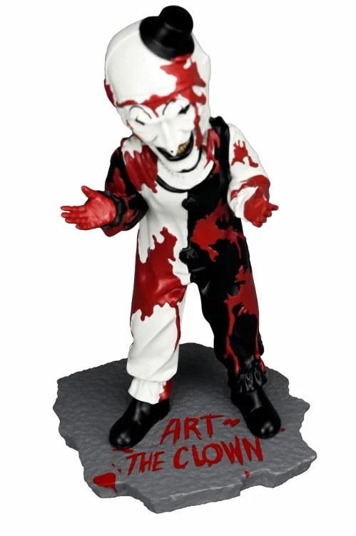 Vista superior con muestra del logo de Figura Head Knocker Art the Clown