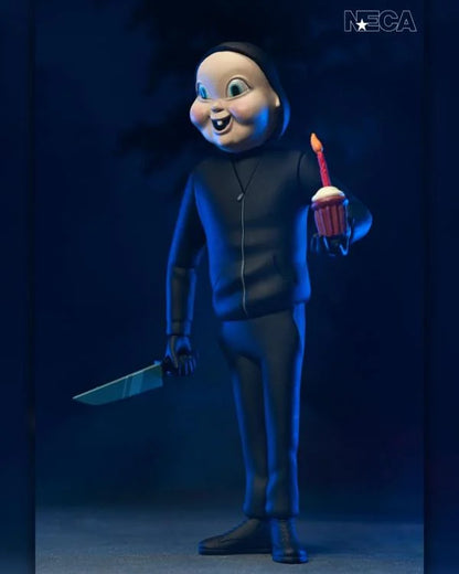 Figura Babyface Killer NECA Toony Terrors Happy Death Day 6 pulgadas vista completa del personaje