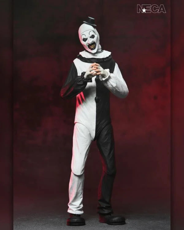 Vista lateral figura Art the Clown NECA Ultimate 7 pulgadas colección Terrifier