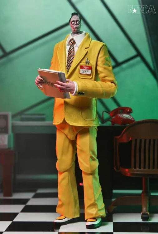 Bob en pose de perfil, caminando hacia la izquierda, mostrando la articulación de las piernas.