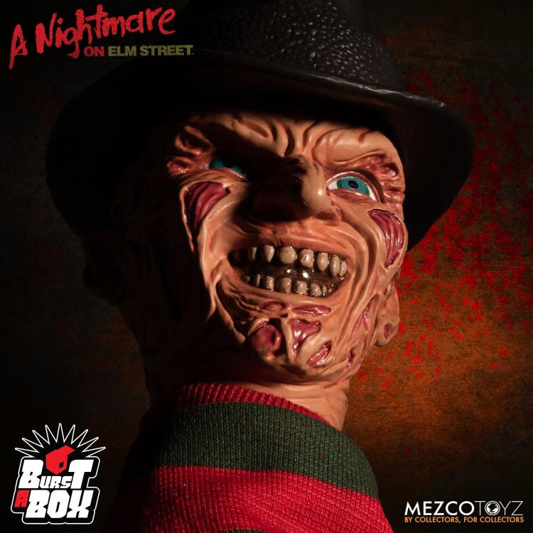 A Nightmare on Elm Street Burst a Box Freddy Mezco