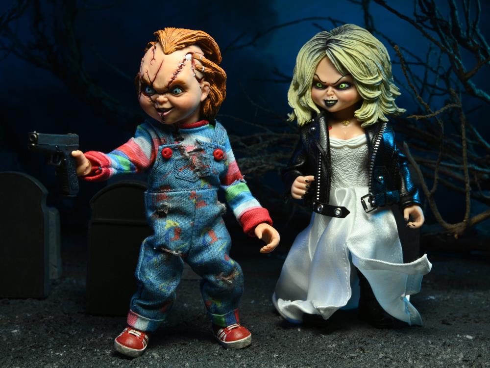 Figuras de acción de Chucky & Tiffany con ropa de tela