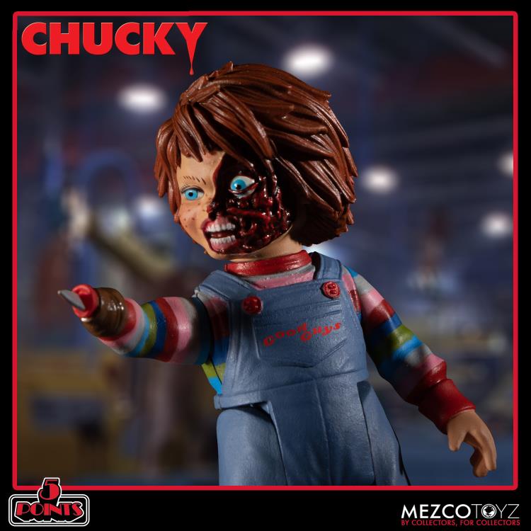 Child's Play 5 Points Chucky Deluxe Figure Set Mezco