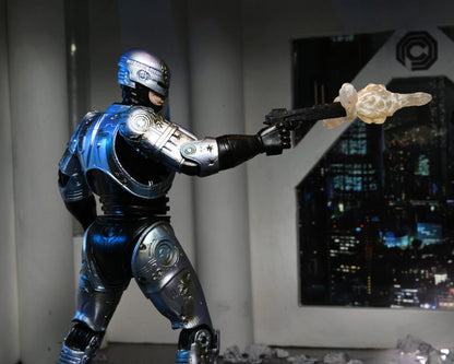 RoboCop Ultimate Battle Damaged RoboCop with Chair Figura Neca