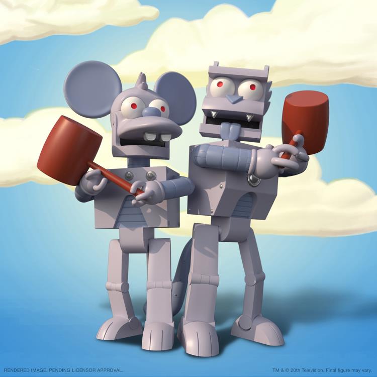 The Simpsons Ultimates! Robot Itchy & Scratchy Figura Super7