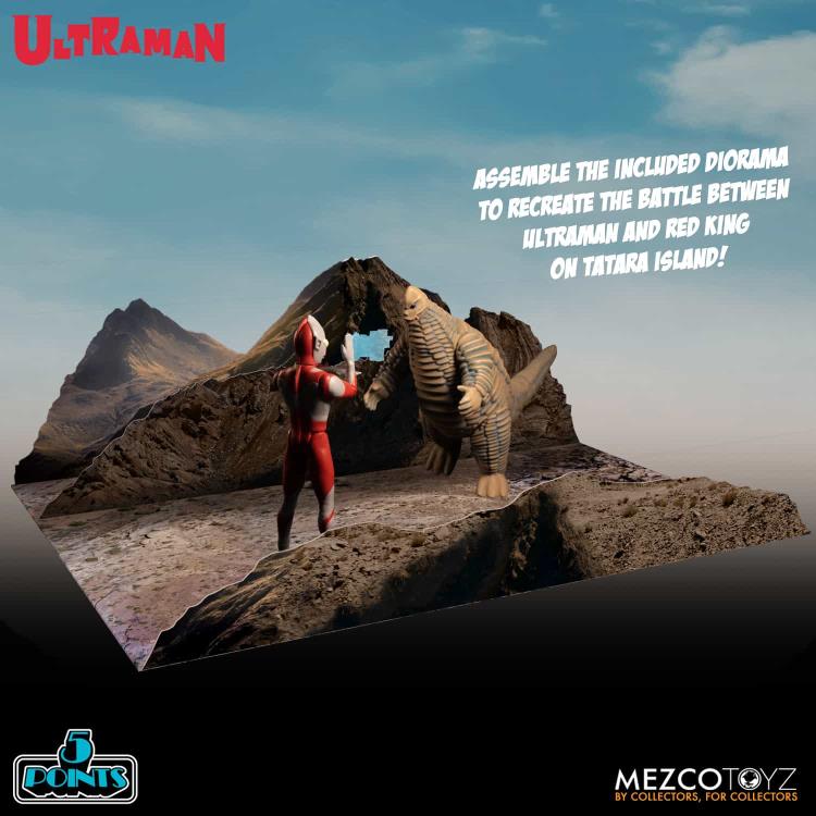 Ultraman 5 Points Ultraman and Red King Box Set Mezco