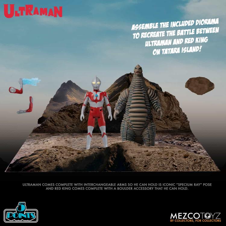 Ultraman 5 Points Ultraman and Red King Box Set Mezco