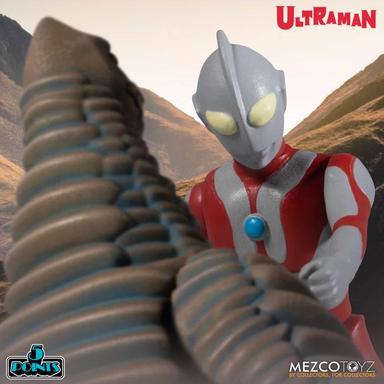 Ultraman 5 Points Ultraman and Red King Box Set Mezco